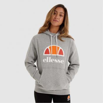 Ellesse - Sudadera de mujer Yuffie Oh Hoody gris con capucha, talla 8