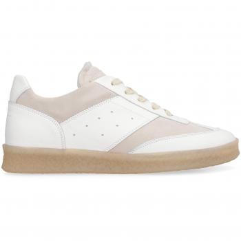 Mm6 Maison Margiela Women's Leather Sneakers in White | Size 36 | S59WS0212P0673T1003