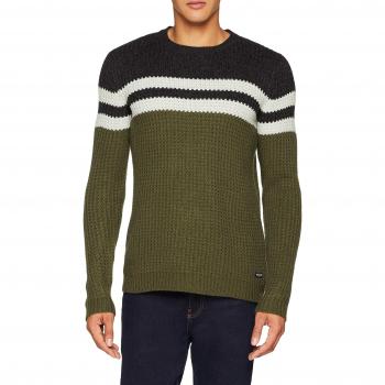 Only & Sons Onslazlo 3 Blocked Crew Neck Knit Reg, suéter para Hombre, Grape Leaf, Large