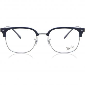 Ray-Ban RX7216F New Club Master Asian Fit 8210 Men's Eyeglasses Blue Size 53 (Frame Only) - Blue Light Block Available