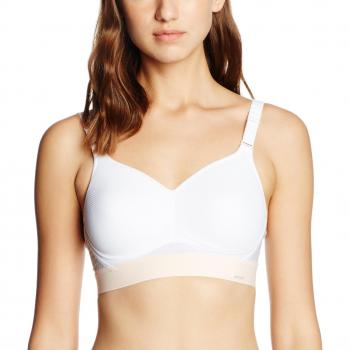 Triumph Triaction Hybrid Lite P Women's Sports Bra - White, Racerback Design