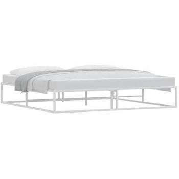 Estructura de cama metálica blanca sin colchón 200x200 cm