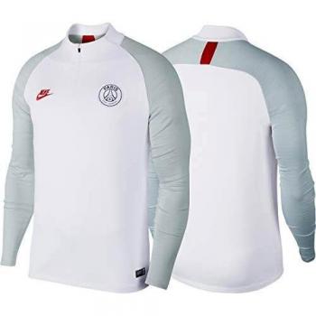 NIKE Dri-Fit Paris Saint-Germain Strike Camiseta de Manga Larga, Hombre, White/Pure Platinum/University Red, 2XL