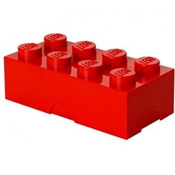 Caja de almuerzo de LEGO de 8 espigas. Pequeño contenedor de almacenamiento o estuche.