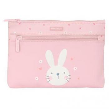 Estuche Escolar Safta Bunny Conejo Rosa 23 x 16 x 3 cm