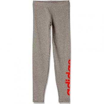 adidas Yg E Lin Tght Mallas, Niñas, Medium Grey Heather/Signal Coral, 1112Y