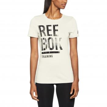 Reebok Training Split Tee Camiseta, Mujer, Gris