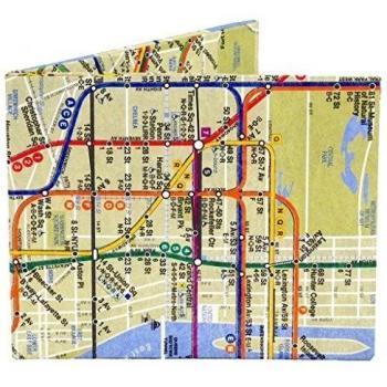 Tyvek Bi Fold Dynomighty NYC Subway Map Mighty WALLET CARTERA