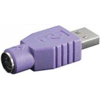 Adaptador PS/2 a USB Macho/Hembra (Morado)
