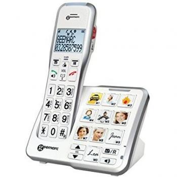 Teléfono Inalámbrico Amplificado para Mayores Geemarc AmpliDect 595 con Teclas de Foto y Contestador Automático