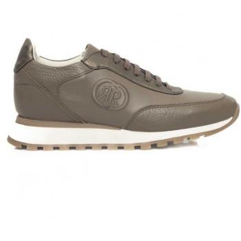 Cerruti 1881 Beige Cow Leather Platform Sneakers for Women - Size 7 US / EU37