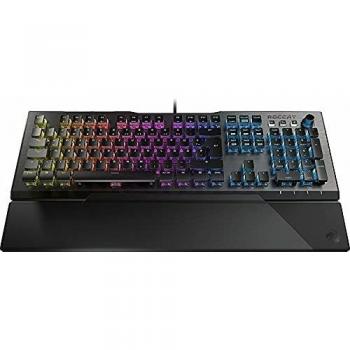 Teclado Mecánico Gaming Roccat Vulcan 120 AIMO - Retroiluminación LED, Interruptores Táctiles Silenciosos, Diseño DE, Paquete EU