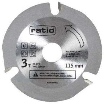Ratio 1415H115 - Disco 3 Dientes Para Madera 115Mm Rati