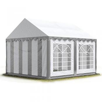 Carpa para fiestas TOOLPORT 3x4 m, lona PVC 700 N, gris-blanco, impermeable