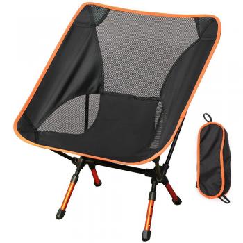 OTraki Luxury Camping Chair with Adjustable Height Moon Chair Compact Ultralight Folding Camp Chairs Heavy Duty 150 KG Capacity Lightweight Hiking Chairs with Carry Bag for Outdoor Activities
