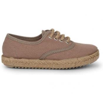 Zapatillas de lona para niños con suela de yute y cordones