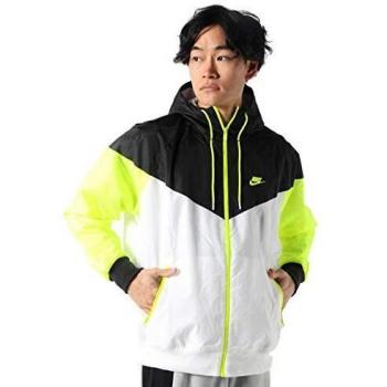 Nike Unisex Multicolor Windbreaker Jacket - XL Size in White/Black/Volt