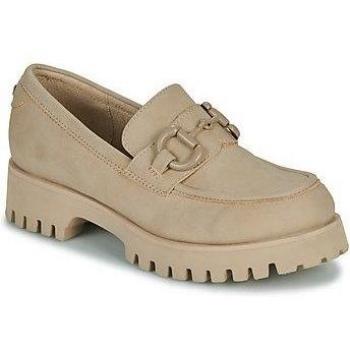 Mocasines Mustang Lenox para Mujer en Color Beige con Detalle Metalizado en el Empeine Modelo 53238m