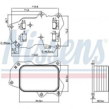 Enfriador de aceite NISSENS 91426