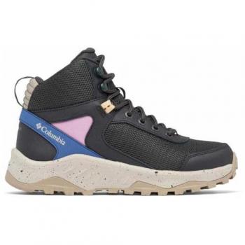 Botas de senderismo Columbia Trailstorm Ascend Mid Waterproof para mujer, color negro y azul, talla 39.5