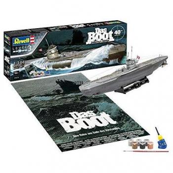 Revell Das Boot U-Boot Type VII C 1/144 Scale Model Kit 40th Anniversary Edition with Basic Accessories