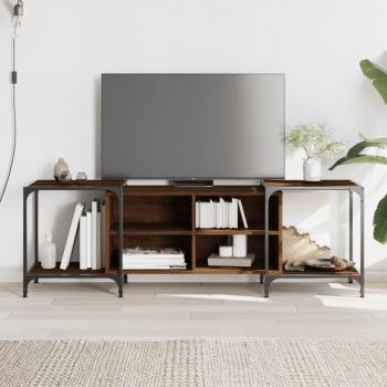 Mueble de TV vidaXL de madera de ingeniería marrón roble 153x37x50 cm