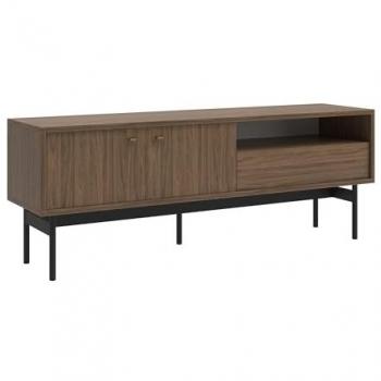 Mueble TV Olar con cajón, acabado en nogal Carini, 154 cm