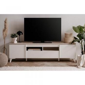 Mueble de TV Bertrix Blanco 2 Puertas 1 Cajón 177x51,5x40 cm