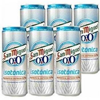 San Miguel Isotónica 0,0 Cerveza - 330 ml - , Pack de 6