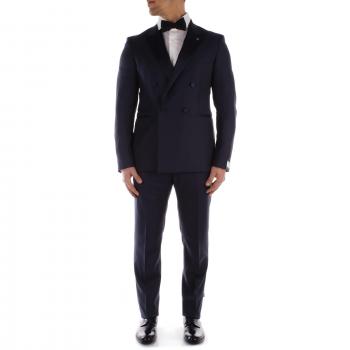 Men's Blue Single Breasted Ceremony Suit by Tagliatore, Size S