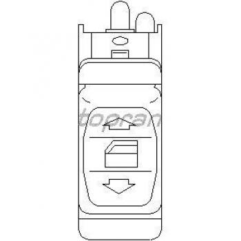Interruptor de elevalunas TOPRAN 401 518 para lado del conductor MERCEDES BENZ: 190