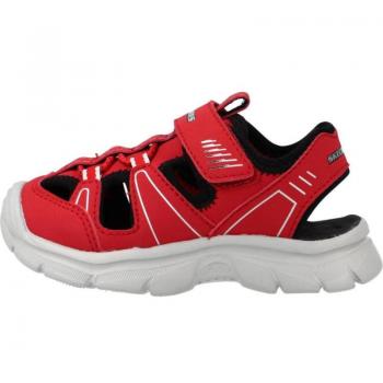 Sandalia Infantil Skechers Relix Valder Roja con Cordones Elásticos y Velcro, Modelo 406520210012