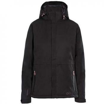 Trespass DLX Mendell - Chaqueta impermeable acolchada para mujer, Parka, Mujer, color negro, tamaño extra-small