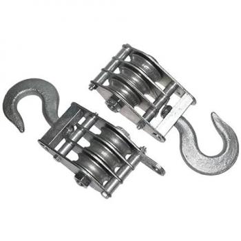 Trócolas de 3 Ruedas OREWORK - Capacidad de Carga 365 Kg - Diámetro 50 Mm - Juego de 2 Uds