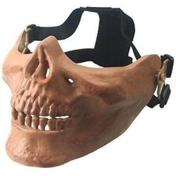 Wwman Máscara Táctica Protectora de Media Cara, de Calavera, para Juegos de Guerra, Airsoft, CS, Cosplay, Víspera de Todos los Santos, Huesos Marchitos