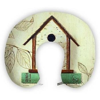Casa De Pájaros oliyneco U Cuello de Espuma de memoria suave cervical cojín de apoyo resto Almohada para coche avión viaje