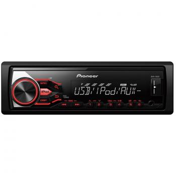 Pioneer MVH-180UI - Radio Auto con Entrada AUX para iPod/iPhone Control Directo/Archivos FLAC, 1-DIN, Negro
