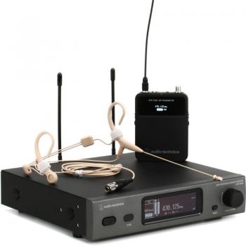 Audio-Technica ATW-3211/892XTHDE2 4th Generation Wireless Microphone System with Headworn Microphone, Frequency Range 470-530 MHz