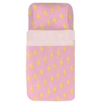Juego de Sábanas Infantil Estampado Rayos - Cama 70x160 Colección Girl Power