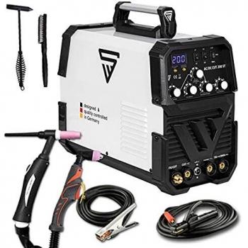 STAHLWERK AC/DC TIG 200 Plasma ST IGBT - Máquina de soldar TIG + MMA Kombi 200 Amp con cortador de plasma de 50 Amp CUT, apto para ALU, 7 años de garantía