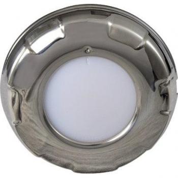 LUMITEC AURORA LED DOME LIGHT - POLISHED STAINLESS STEEL FINISH - 2-COLOR WHITE/BLUE DIMMING