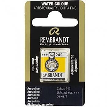 Rembrandt Watercolour Half Pan AUREOLINE