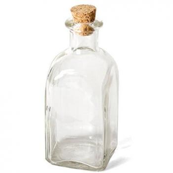 Botella de Vidrio Hermética de 120 ml con Tapón de Corcho