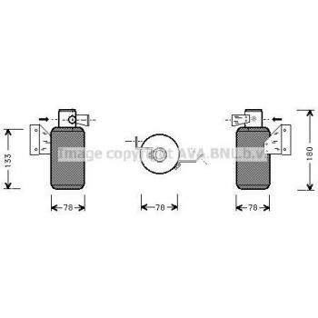 Filtro Deshidratante de Aire Acondicionado PRASCO VND166 - Aluminio, Secador y Filtrante