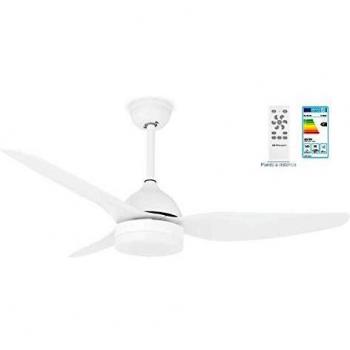 Orbegozo CP 106132 - Ventilador de techo con luz LED, 5 velocidades de ventilación, mando a distancia, silencioso, temporizador, 3 aspas, 132 cm de diámetro, 35 W de potencia