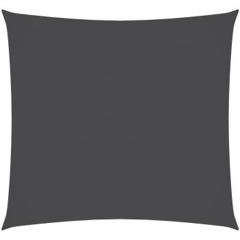 Toldo de vela cuadrado de tela oxford gris antracita 6x6 m