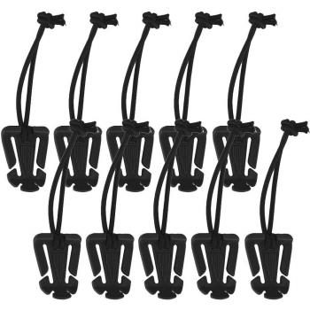 10pcs Correa Cuerda Cordón Elástica Hebilla Molle Clips para Acampada Senderismo