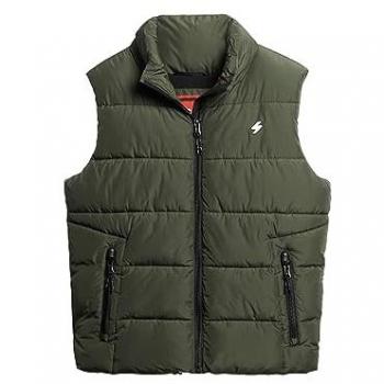 Chaleco Superdry Sports Verde Caqui para Hombre, Talla S, Diseño Puffer, Color Dark Moss