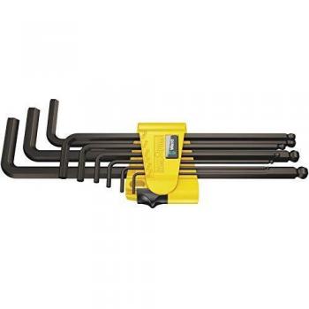 Wera 05022171001 Hex-Plus Hex Key Set 950 PKL/9 SZ N High Torque with Ball-end, Imperial BlackLaser, 5/64-inch-3/8-inch, 9-Piece