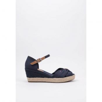 Tommy Hilfiger Basic Open Toe Mid Wedge Esparto Con Cuña Mujer Azul 37